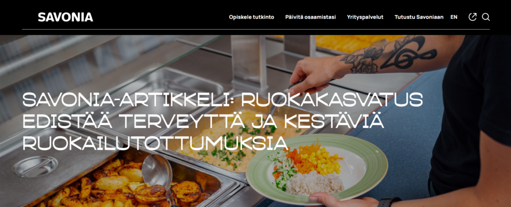 Savonia-artikkelin kansikuva